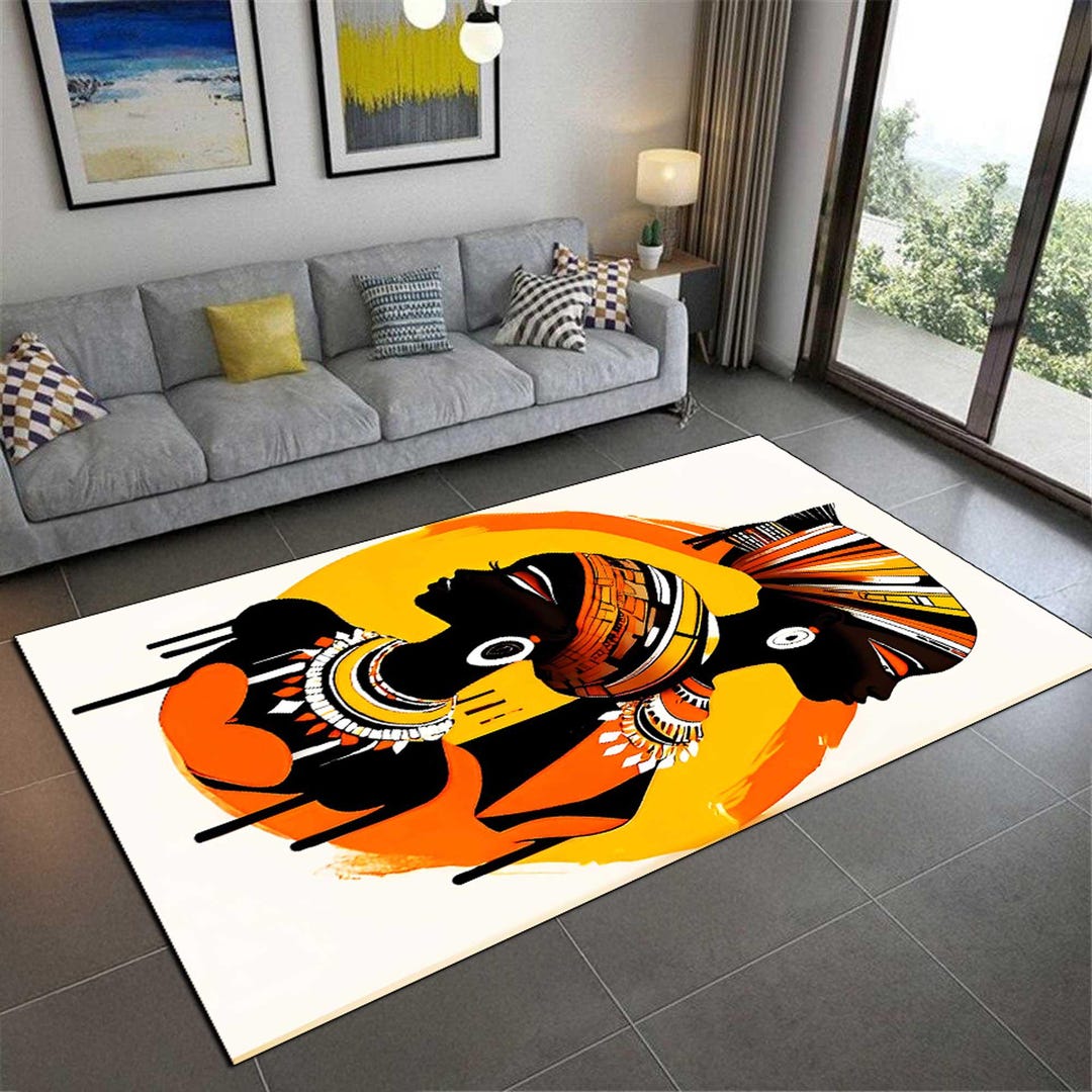 Digital Print Rug Designs Africa Map Queen Digital Print Rug,vibrant Ethnic Home Decor,africa Art ...