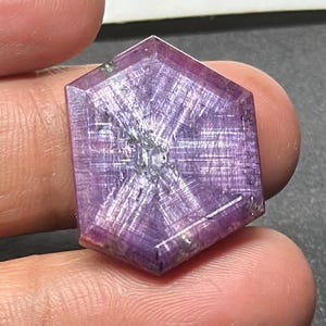 Natural Trapiche Ruby Hexagon Cut Gemstone, Unique Starburst Inclusions, Rare Collector Ruby 29.30 CT Specimen