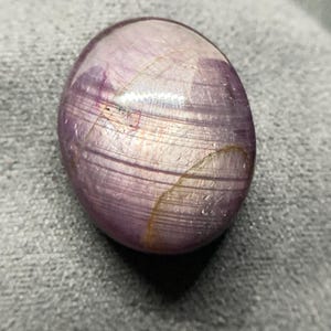 Natural Purple Star Ruby Cabochon | Oval Loose Gemstone | Rare Asterism Ruby 37 Carat