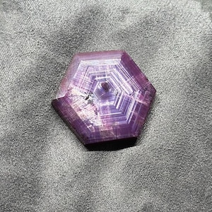 Natural Trapiche Ruby Hexagon Cut Rare Star Pattern Collector Gemstone 50 Carat