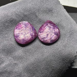 Natural Trapiche Ruby Heart Shape Pair Rate Star Pattern Loose Stone 34 Carat