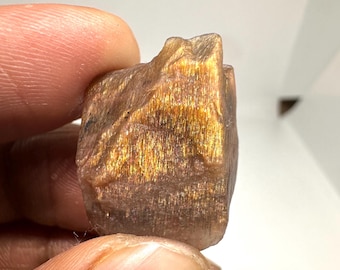 Roher Sonnenstein-Kristall - Natürliches Oranges Mineral, 37 Karat