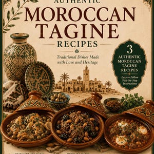 Authentic Moroccan Tagine Cookbook | Digital PDF | Easy Step-by-Step Guide | Instant Download