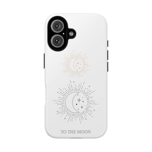 Celestial iPhone Case - To The Moon - Tough Durable Phone Cover, Astrology Gift, Starry Phone Case, Cosmic Birthday Present, Lunar Design