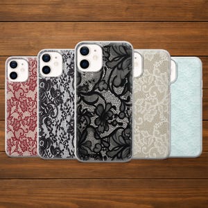 Vintage telefoonhoesje met kant | Elegante designomslag | iPhone, Samsung en Google Pixel