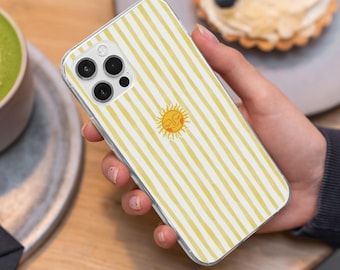 Gelbe Sonne Handyhülle | Exotic Stripes Kissenbezug | iPhone, Samsung und Google Pixel