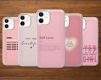 Mädchen Zitat Handyhülle | Inspirierendes Cover zur Selbstliebe | iPhone, Samsung und Google Pixel