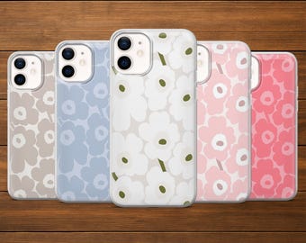 Blumen Handyhülle | Minimale Blumenabdeckung | iPhone, Samsung und Google Pixel