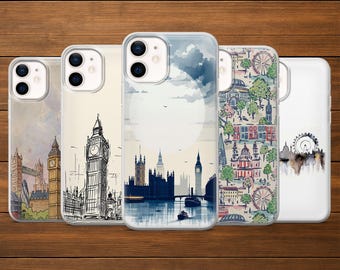 London Handyhülle | .British City Skyline Cover | iPhone, Samsung und Google Pixel