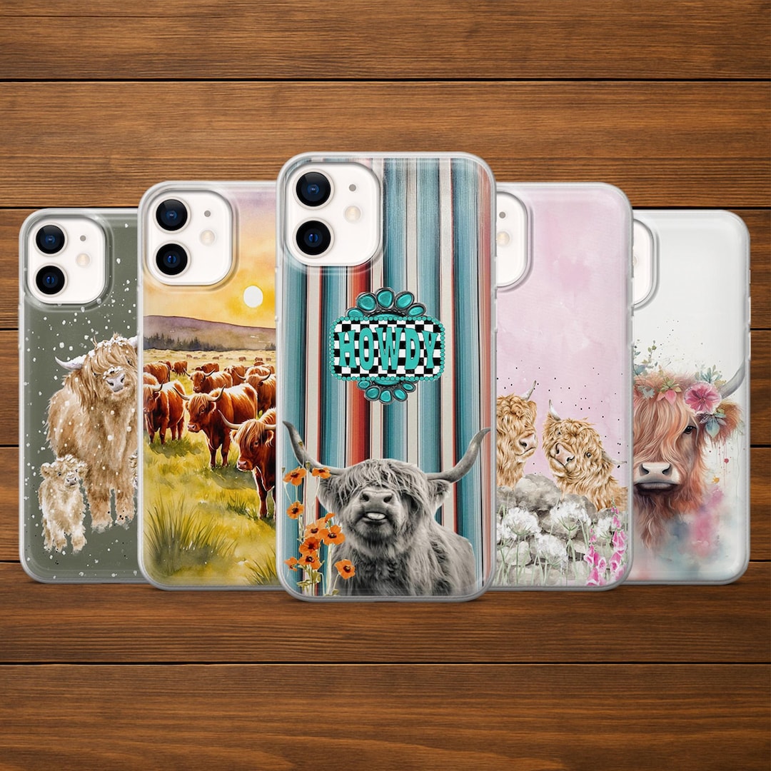 Highland Cow Phone Case | Western Rustic Bull Cover | Iphone, Samsung ...