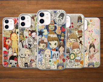 Yoshitello Nara Handyhülle | Japanische Collage Abdeckung | iPhone, Samsung und Google Pixel