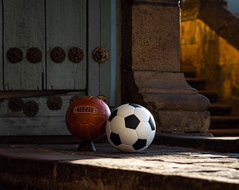 Handmade Leather Soccer Ball - 1954 Vintage World Cup Original (Made in Boyacá, Colombia)
