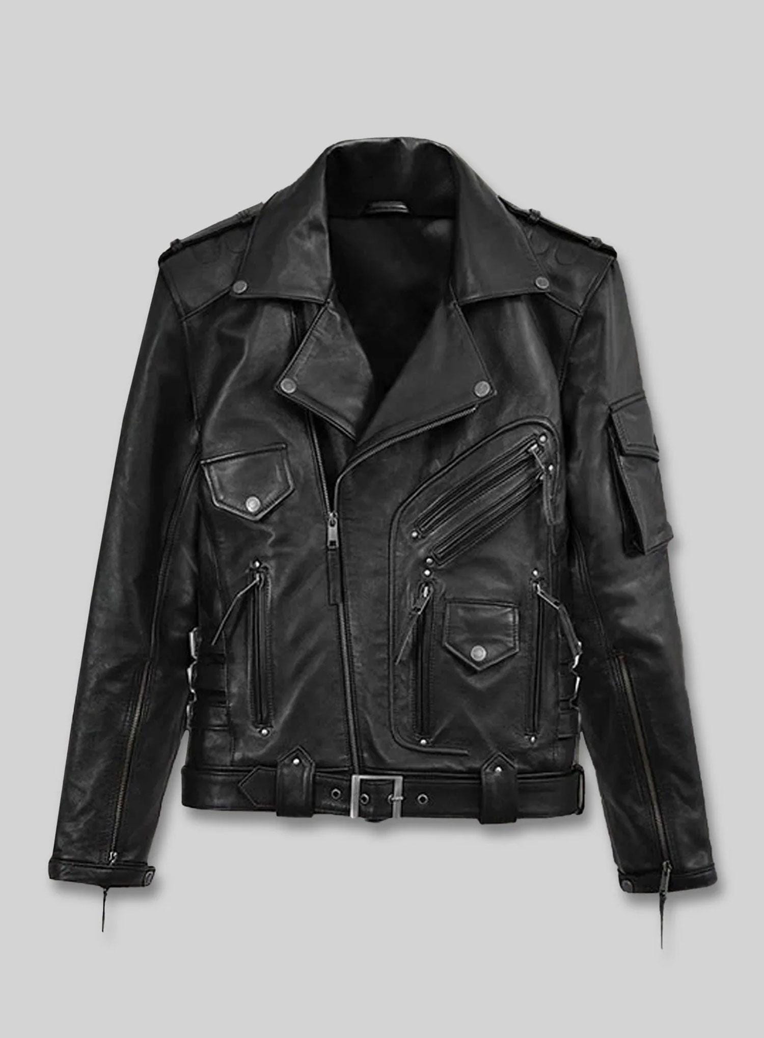Men's Handmade Motorcycle Vintage Café Racer Biker Black Real Leather Jacket Men Antique Motorcycle Real Leather Jacket, Biker Club Jacket