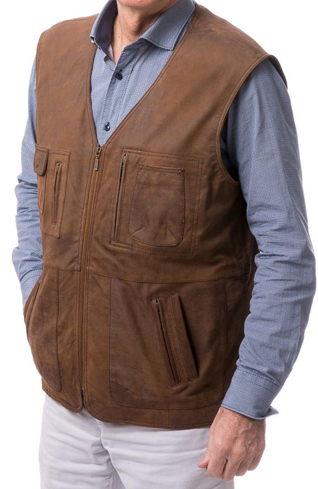 Mens Handmade Black Vintage Biker Vest, Genuine Sheepskin Hunting Café Racer Vest, Real Lambskin Casual Motorcycle Vest, Slim Leather Vest