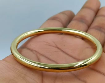 Minimalist Gold Bangle Bracelet, Sleek Thin Stackable Cuff, Everyday Jewelry Gift for Her