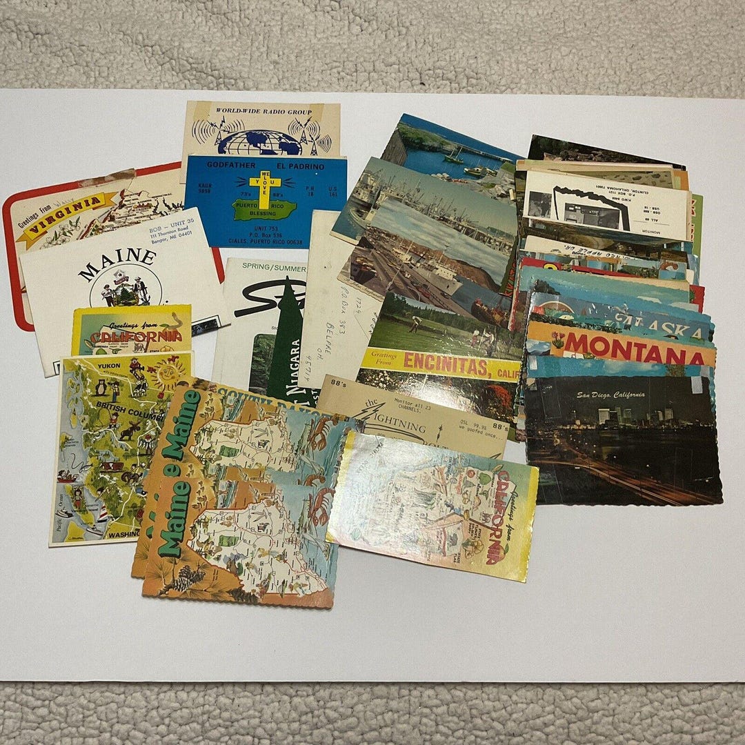 Vintage 1970s-80s CB Radio QSL Cards Ham Radio Operators Memorabilia ...