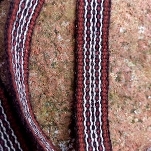 Bande de laine tissée Inkle – Bordure fine et étroite pour costumes, loisirs créatifs, ceintures