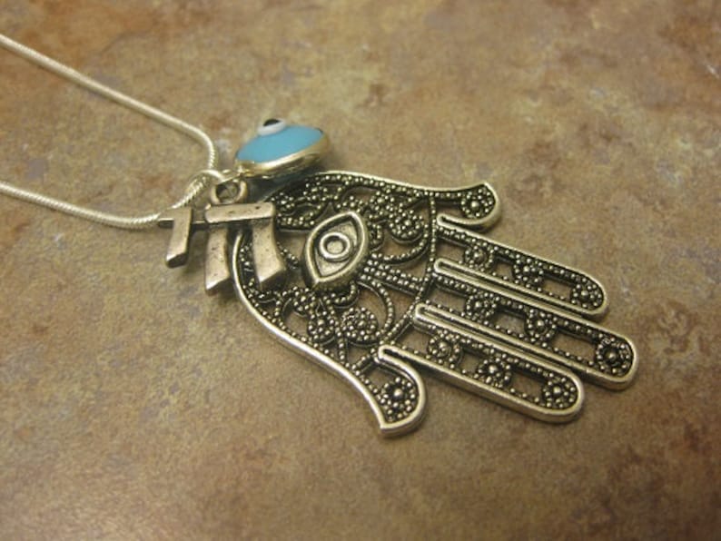 chai jewelry chai necklace hamsa jewelry hamsa hand necklace hamsa hamsa pendant Jewish jewelry hamsa necklace Jewish necklace