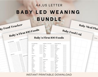 Baby Led Weaning Bundle: Erste 100 Lebensmittel Liste, Mahlzeitenplaner (PDF)