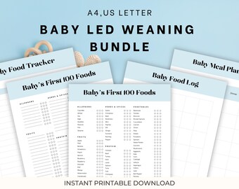 Baby Led Weaning Bundle | First 100 Foods Tracker (Printable PDF)