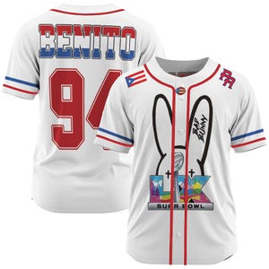 For the Real Fans – Benito 94 Jersey, Puerto Rico Pride Bunny Bowl Top, Bad Bunny Inspired