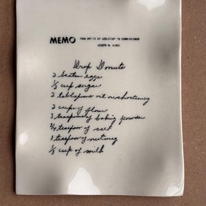 Plato con receta escrita a mano, recuerdo de cerámica personalizado, porta incienso personalizado, carta de cerámica escrita a mano, nota de amor de cerámica, regalo de boda