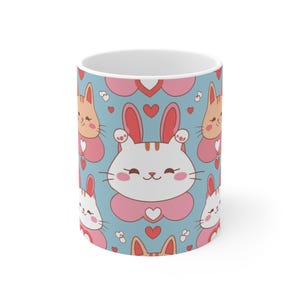Cute Animal Ceramic Coffee Cups - Adorable Cat and Bunny Design for Coffee Lovers, Gift for Animal Lovers, Tea Mug, Kitchen Decor, [...]