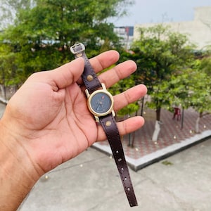 Personalized Brass Wrist Watch Compass Handmade ,For Her , Christmas , New Year Gift Polished
