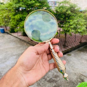 Brass Magnifying Glass Marine Style Husband Gift, Anniversary present, Gift For Him Christmas Gift