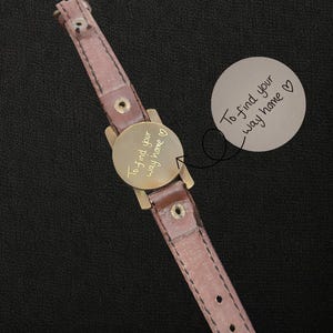 Personalized Brass Wrist Watch Compass Handmade ,For Her , Christmas , New Year Gift image 3