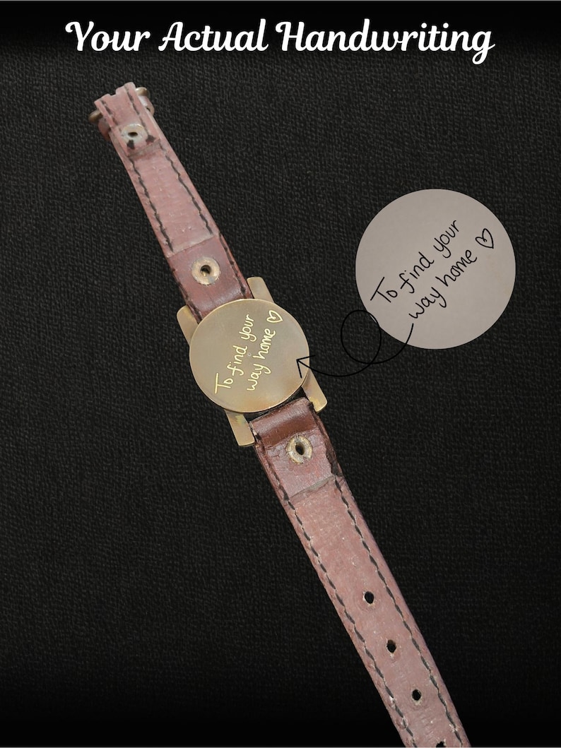 Personalized Brass Wrist Watch Compass Handmade ,For Her , Christmas , New Year Gift image 3