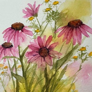 Original Watercolor by Rainey Dewey entitled &quot;In the Pink&quot;