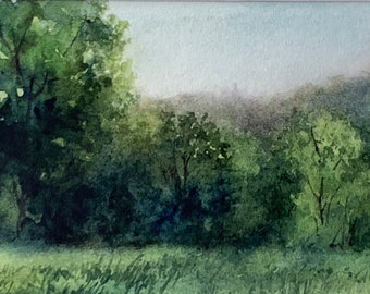 Original Watercolor "Lush Foliage" by Rainey Dewey