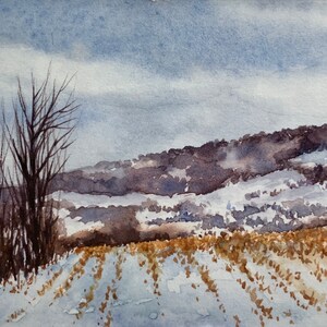Original Watercolor "Cut Corn" by Rainey Dewey
