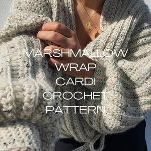 Kardigan z pianki marshmallow – wzór szydełkowy – pobierz PDF