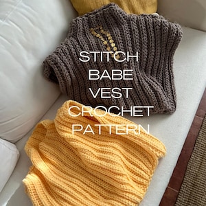 Schema all'uncinetto per gilet Stitch Babe - Tutte le taglie - Scarica lo schema PDF