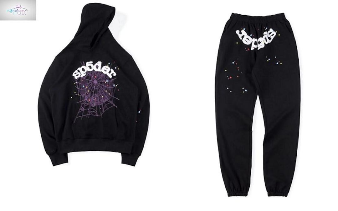 Black Sp5der Worldwide Unisex Tracksuit - Hoodie Joggers - Etsy