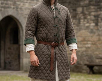 Medieval Quilted Armor – Padded Knight Tunic for LARP & Reenactment