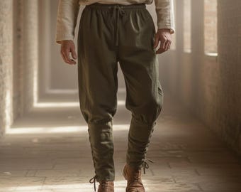 Medieval Viking Pants for Men – Authentic Renaissance LARP Trousers for Cosplay, Adventure & Daily Comfort
