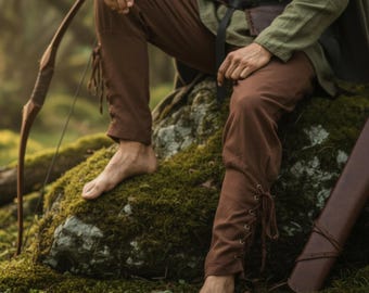 Medieval Lace-Up Pants – Viking Renaissance Trousers for Men & Women