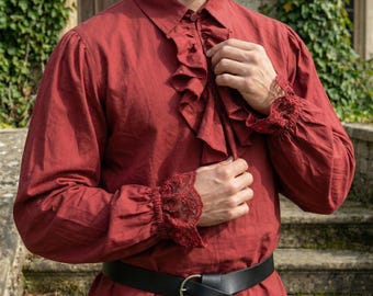 Renaissance Ruffle Shirt – Medieval Pirate Blouse for Men & Women