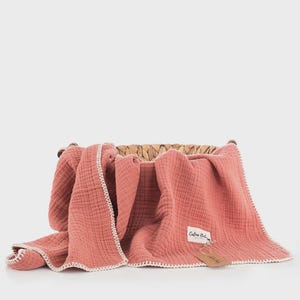 Couverture pour bébé en mousseline bio - Lange pour nouveau-né en coton doux, literie pour chambre de bébé sans distinction de sexe, cadeau de baby shower