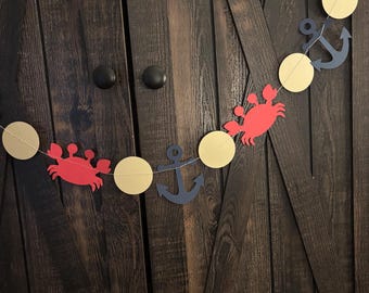 Nautical Anchor Crab Garland – Under the Sea Party Decorations