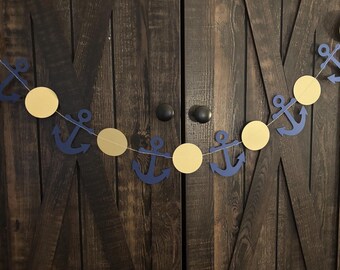 Anchor garland- anchor theme, under the sea party, summer party theme, nautical garland