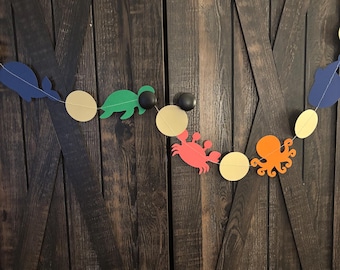 Sea creatures Garland – Under the Sea Party Decorations, sea creature party