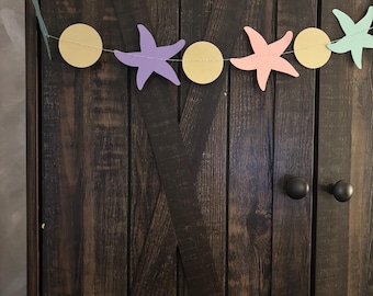 Starfish garland- starfish theme, under the sea party, summer party theme, nautical garland