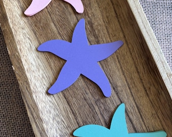 Starfish cutouts - DIY party decor , nautical tags, starfish tags, under the sea birthday tag diy,diy party,sea creatures birthday