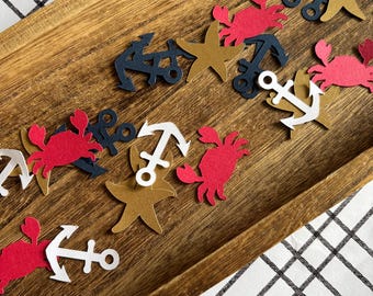 Nautical Confetti – Anchor, Crab & Starfish, 100 Pieces