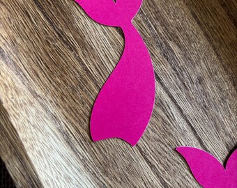Mermaid tail cutouts - DIY party decor , nautical tags, mermaid party, under the sea birthday tag diy,diy party,sea creatures birthday