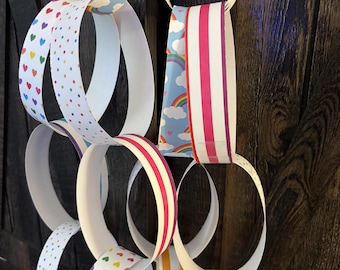 Rainbow paper chain  paper chain garland , home decor, party decor